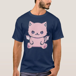 Cat Pastel Goth Cute Kawaii Aesthetic Lover Owner  Tシャツ