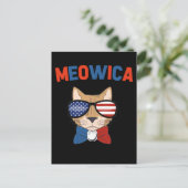 Cat Patriotic Kitty America 4th of July ポストカード (スタンド正面)