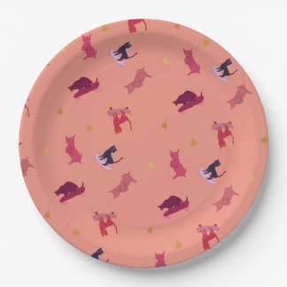 Cat Pattern Paper Plate ペーパープレート