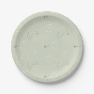 Cat Pattern Party Plate ペーパープレート