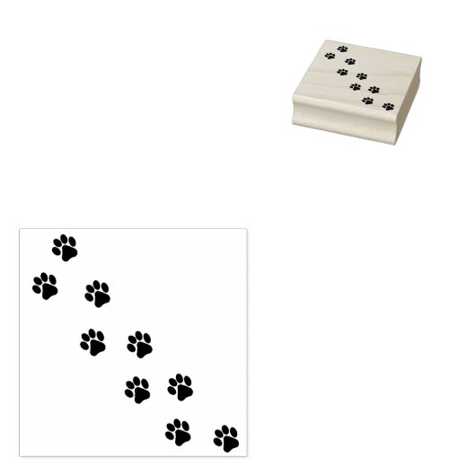 cat pawはアートスタンプを追跡 ラバースタンプ (押印)