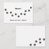 Cat Pawプリントおもしろい動物愛好家のカスタマイズ ノートカード (正面/裏面)