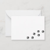 Cat Pawプリントおもしろい動物愛好家のカスタマイズ ノートカード (裏面)