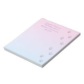 Cat Pawプリントを使用したノート紙 ノートパッド (回転)