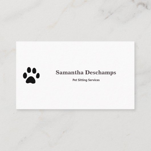 Cat Paw & Petサービス 名刺 (裏面)