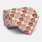 Cat Paw Retro Custom Tie ネクタイ (ロール)