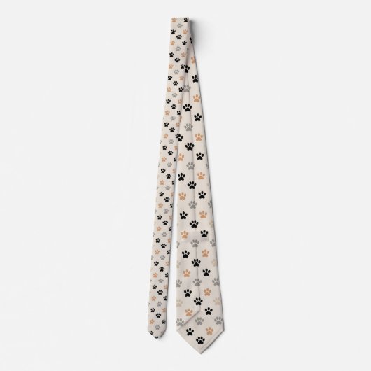 Cat Paw Retro Neutral Custom Tie ネクタイ (裏面)