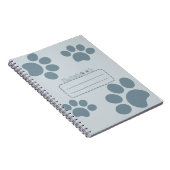 Cat paws bluegray journal notebook ノートブック (右側)
