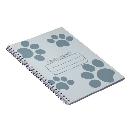Cat paws bluegray journal notebook ノートブック (右側)
