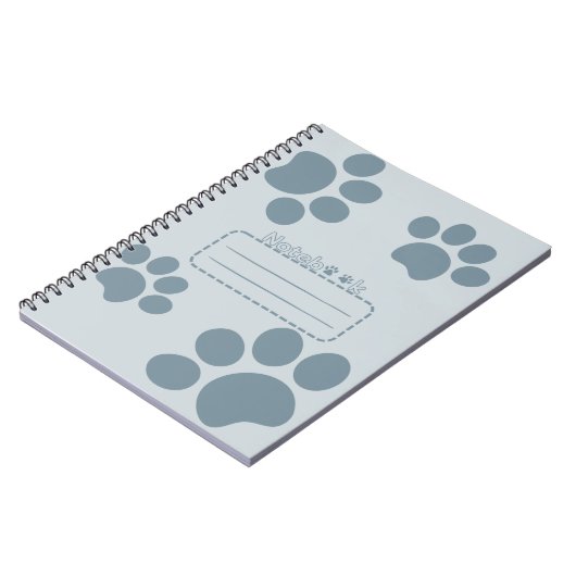 Cat paws bluegray journal notebook ノートブック (左側)