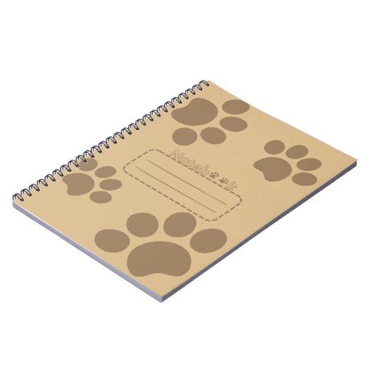 Cat paws brown journal notebook ノートブック (左側)