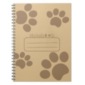 Cat paws brown journal notebook ノートブック (正面)