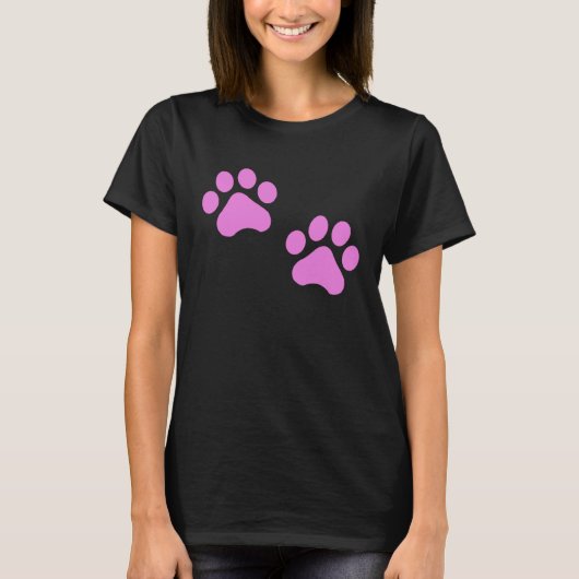 Cat Paws  Girl Woman Cat Tシャツ (正面)