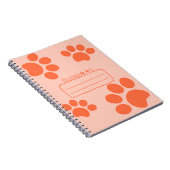 Cat paws orange journal notebook ノートブック (右側)