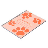 Cat paws orange journal notebook ノートブック (左側)