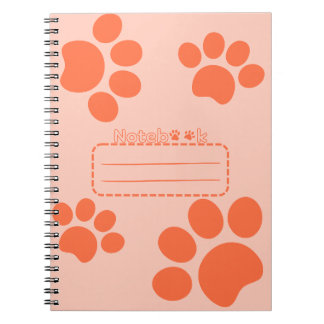 Cat paws orange journal notebook ノートブック