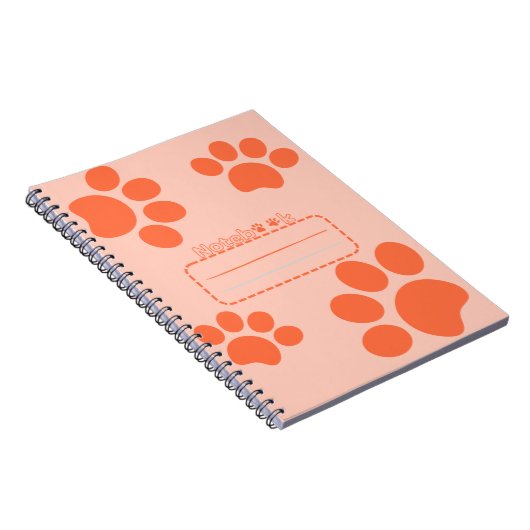 Cat paws orange journal notebook ノートブック (右側)