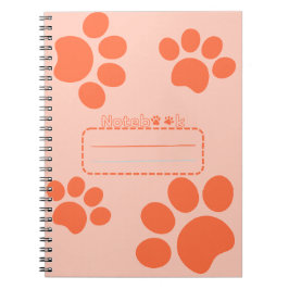 Cat paws orange journal notebook ノートブック