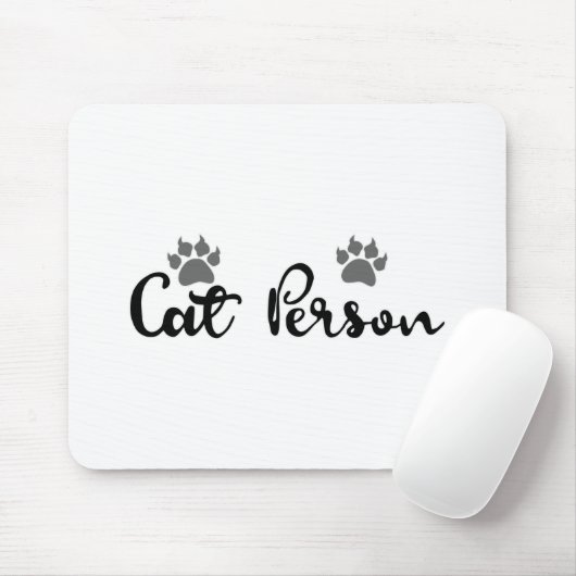 Cat Person Typography Art マウスパッド (マウス)