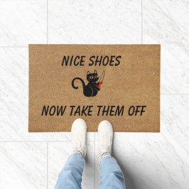 cat personalizable おもしろい Front doormat ドアマット