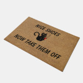 cat personalizable おもしろい Front doormat ドアマット (アングル)