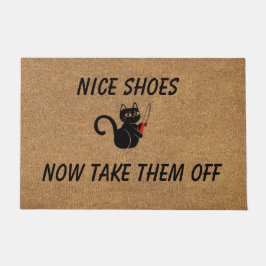 cat personalizable おもしろい Front doormat ドアマット
