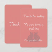 Cat/Pet Sitter's Thank You Card サンキューカード (正面/裏面)