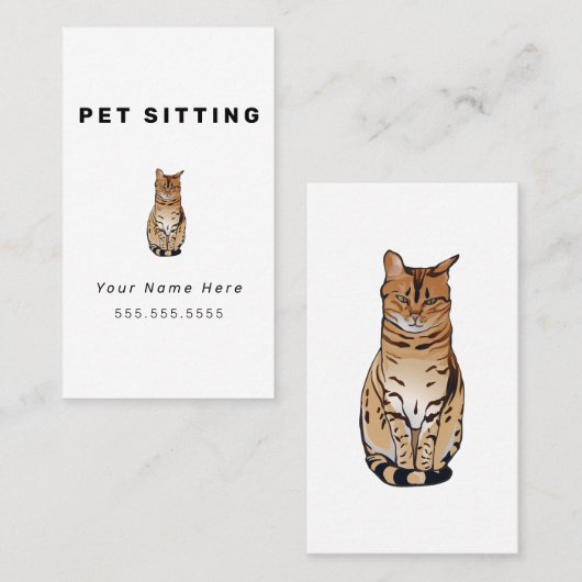 Cat Pet Sitting名刺 名刺 (正面/裏面)