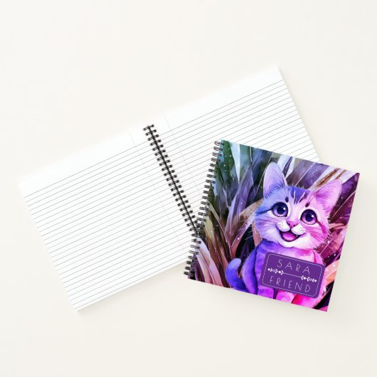 Cat Pets Animal Spiral Notebook ノートブック (内部)