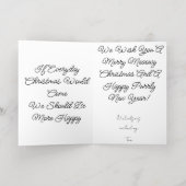 Cat Photo Christmas Folded Foil Greeting Card 箔グリーティングカード (内側レイダウン)