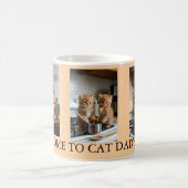 Cat Photo Collage Best Cat Dad コーヒーマグカップ (中央)