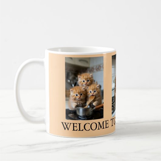 Cat Photo Collage Best Cat Dad コーヒーマグカップ (左)
