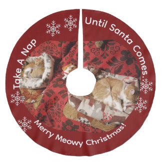 Cat Photo , Humor Text, Customize , ブラッシュドポリエステルツリースカート