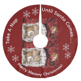 Cat Photo , Humor Text, Customize , ブラッシュドポリエステルツリースカート