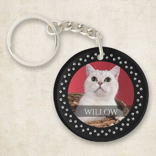 Cat Photo Keychain - Pet パーソナライズされた Keepsake キーホルダー