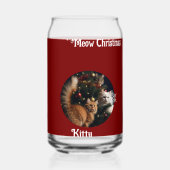 Cat Photo, Meow Christmas, customize  ガラス缶 (裏面)