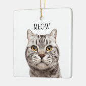 Cat Photo Meow Christmas Ornament セラミックオーナメント (左)