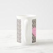 Cat Photo pattern Heart Name Specialty Mug ボーンチャイナマグカップ (裏面)