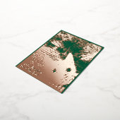 Cat Photo Text Christmas Folded Foil Greeting Card 箔シーズンポストカード (回転した状態)