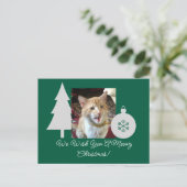 Cat Photo Text Customizable, Christmas Tree,  シーズンポストカード (スタンド正面)