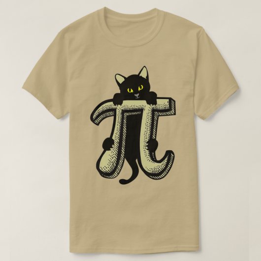 Cat Pi先生学生猫好きギフトPi日 Tシャツ (デザイン正面)