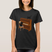 Cat Piano Music Tシャツ (正面)