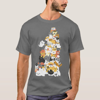 cat pile  tシャツ