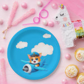 Cat Pilot ペーパープレート (パーティー)