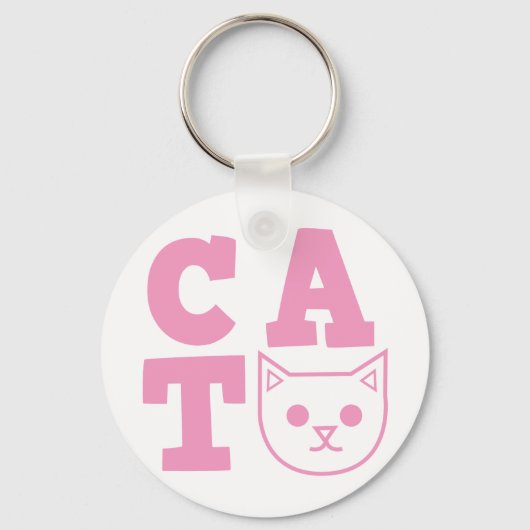 CAT pink キーホルダー (正面)