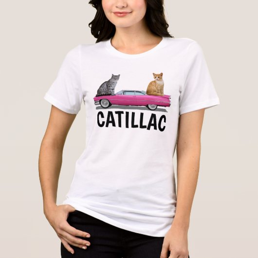 CAT PINK CATILLAC CLASSIC CAR T-SHIRTS トライブレンドＴシャツ (正面)