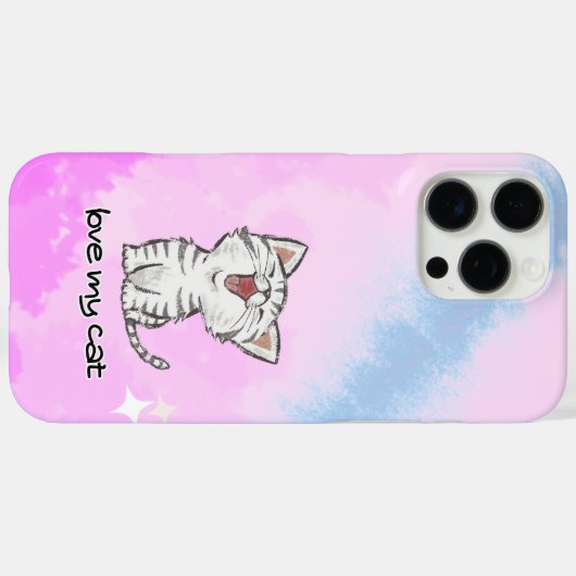 Cat pink iPhone / iPadケース Case-Mate iPhoneケース (裏面 (横))