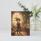 Cat Pirate Serves Coffee  ポストカード (スタンド正面)