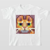 Cat pixel art,  tシャツ (レイダウン)