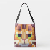 Cat Pixelart, Pixel Art  クロスボディバッグ (裏面)